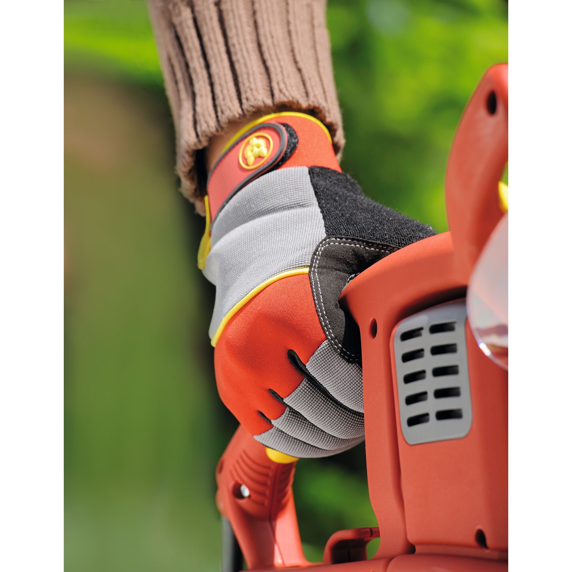 Guanti Da Giardinaggio Universali Wolf-Garten GH-U 8 - Colore Rosso/Grigio, Traspiranti E Resistenti
